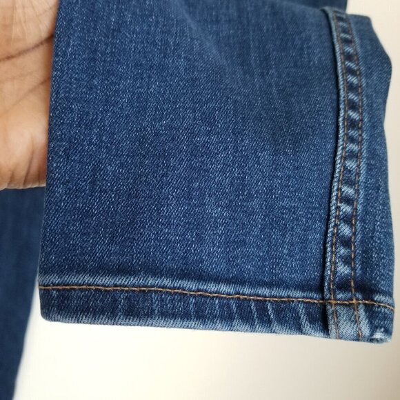 Madewell 10" Size 28 High-Rise Skinny Jeans Denim Hayes Dark Wash Whiskering - Picture 12 of 15